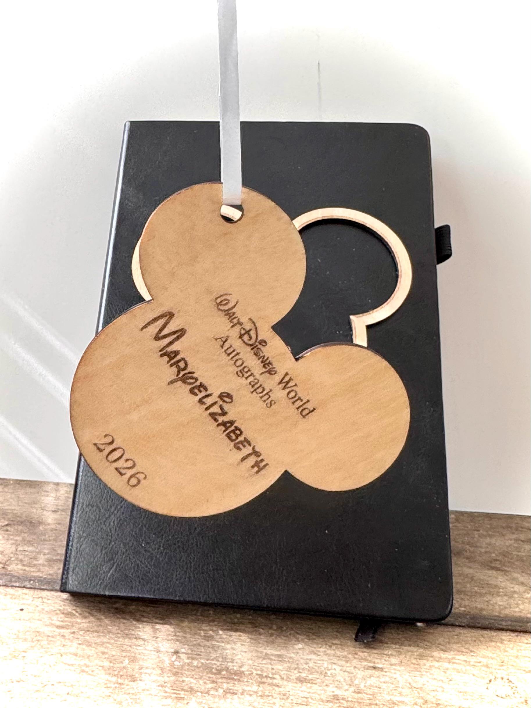 Personalized Name Autograph Book, Custom Amusement Theme Park Signature Memory Booklet, Christmas ornament, Autograph Card, notebook