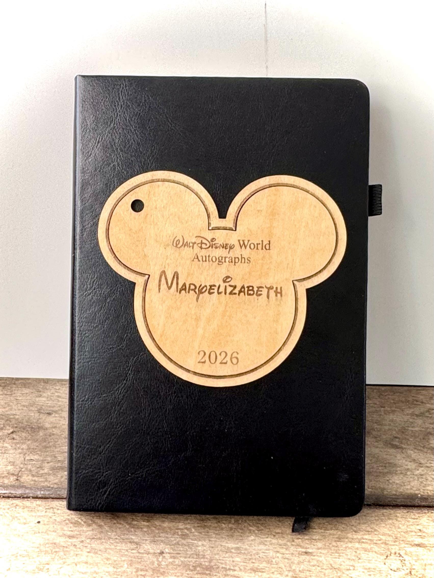 Personalized Name Autograph Book, Custom Amusement Theme Park Signature Memory Booklet, Christmas ornament, Autograph Card, notebook