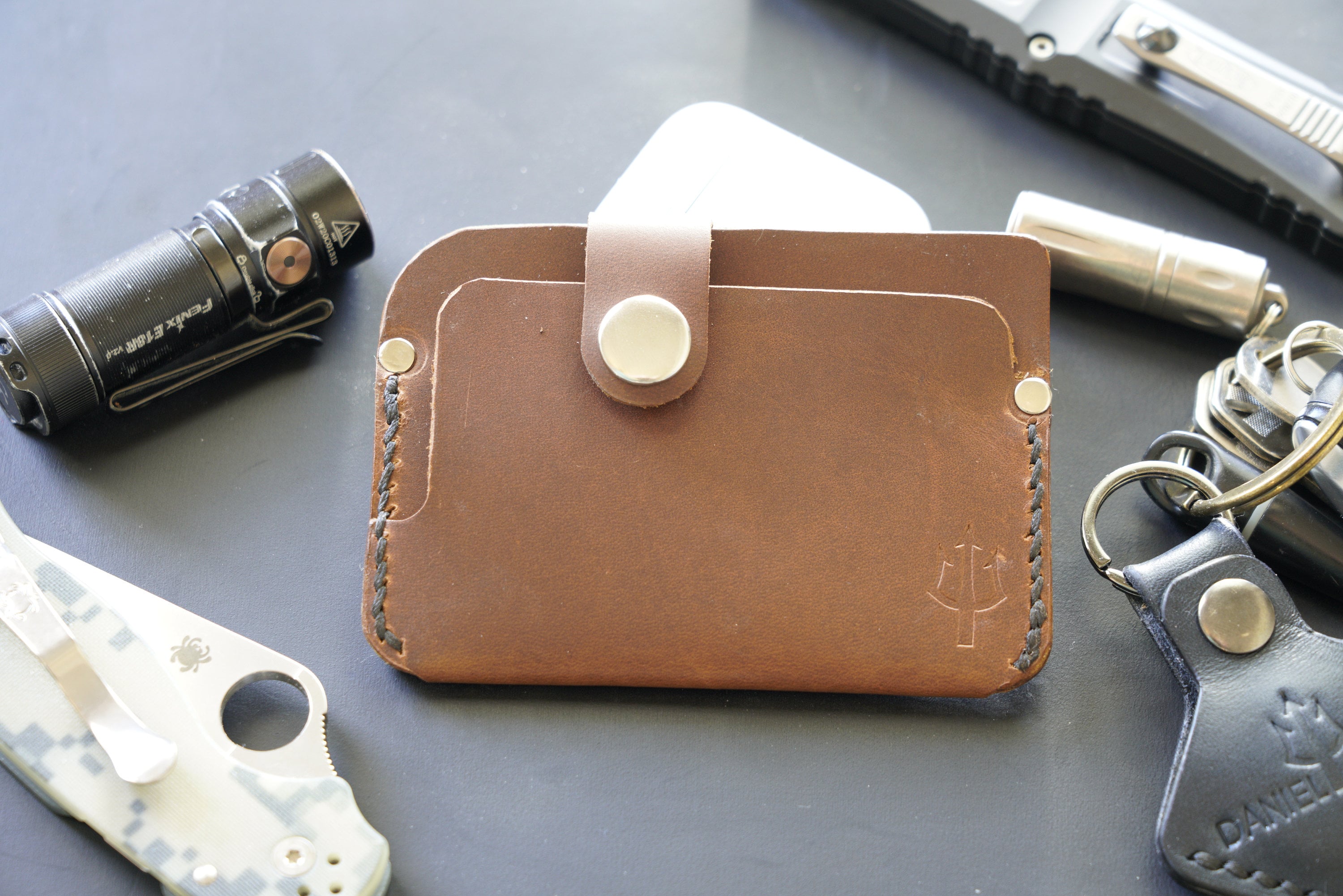 Handcrafted Full Grain Leather Wallet – Dual-Slot Card Holder