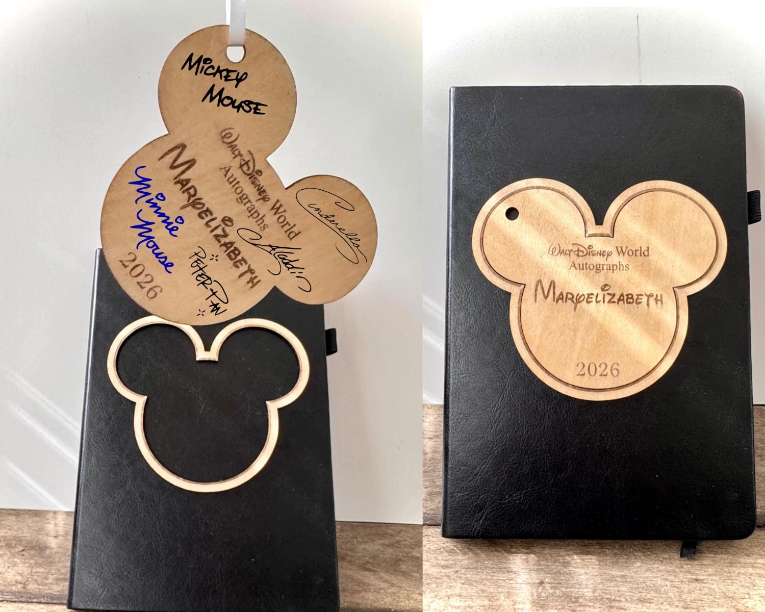 Personalized Name Autograph Book, Custom Amusement Theme Park Signature Memory Booklet, Christmas ornament, Autograph Card, notebook